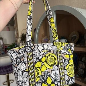 Vera Bradley Floral Quilted Villager Tote Bag